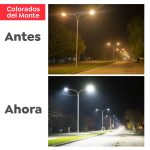 Se terminó de colocar luminarias led en Avenida Colorados del Monte