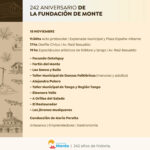 242 Aniversario de Monte: Cronograma de Actividades