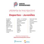 Inscripción a Juegos Bonaerenses 2022