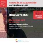 Vacunación Antirrábica: Cambio de Fecha