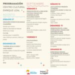 Programación del Centro Cultural "Enrique Uzal" en Septiembre