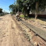 Comienzo de trabajos de pavimento con hormigón en Suarez entre Rivadavia y Pasaje Aicardi