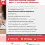 Nueva Inscripción al Programa de Becas Estudiantiles Montenses