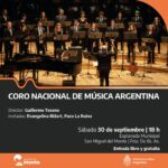 El Coro Nacional de Música Argentina en Monte