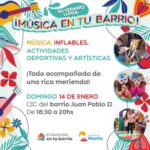 El Domingo llega música en tu barrio