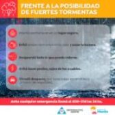 Alerta Amarillo por posibilidad de lluvia y viento